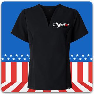 Operation "All The Way" Fit & Flare Scrub Top