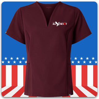Operation "All The Way" Fit & Flare Scrub Top