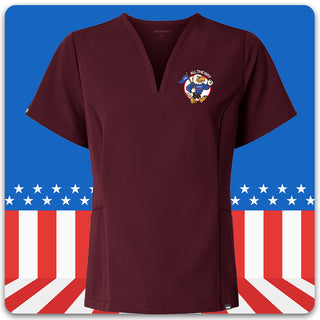 Ernie The Eagle "All The Way" Fit & Flare Scrub Top