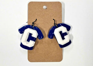 Chilli-Crafty: Chillicothe Cavalier Jersey Earrings