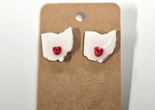 Chilli-Crafty: State of Ohio Stud Earrings