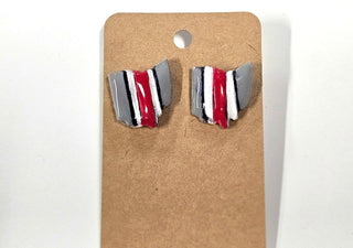 Chilli-Crafty: State of Ohio Stud Earrings