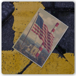 American Flag Stack - Postcard