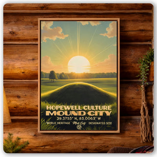 World Heritage: Mound City Framed Canvas