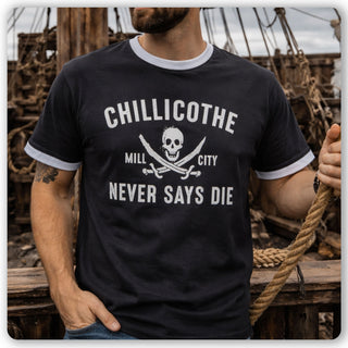 Chillicothe Never Says Die Ringer Tee
