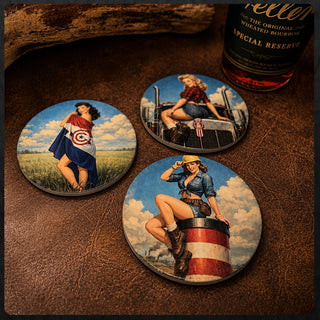 CHILLICOTHE PIN UPS COASTER SET