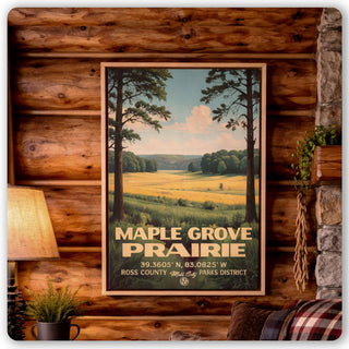 Maple Grove Prairie Framed Canvas